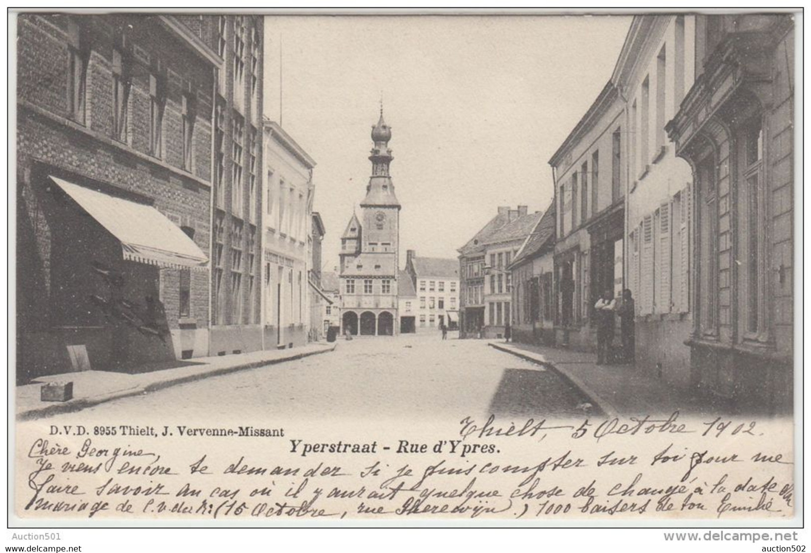 23507g YPERSTRAAT - RUE D'YPRES - Thielt - 1902 - Tielt