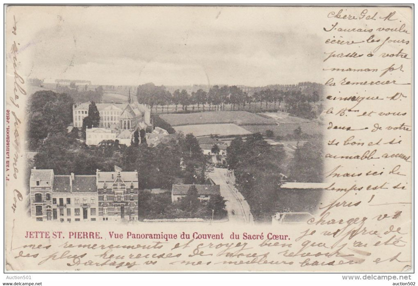 23597g  COUVENT Du SACRE COEUR - PANORAMA - Jette-Saint-Pierre - 1901 - Jette