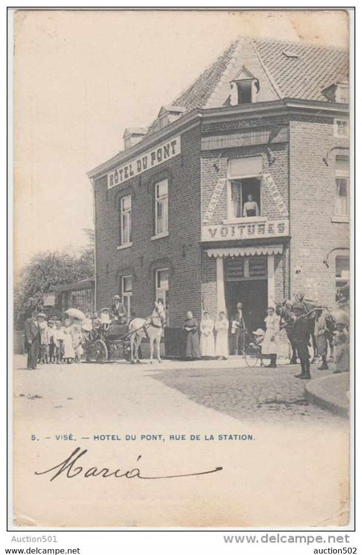 23743g  HOTEL Du PONT - RUE De La STATION - "Voitures P. Calere Lambert" - Visé - 1903 - Wezet