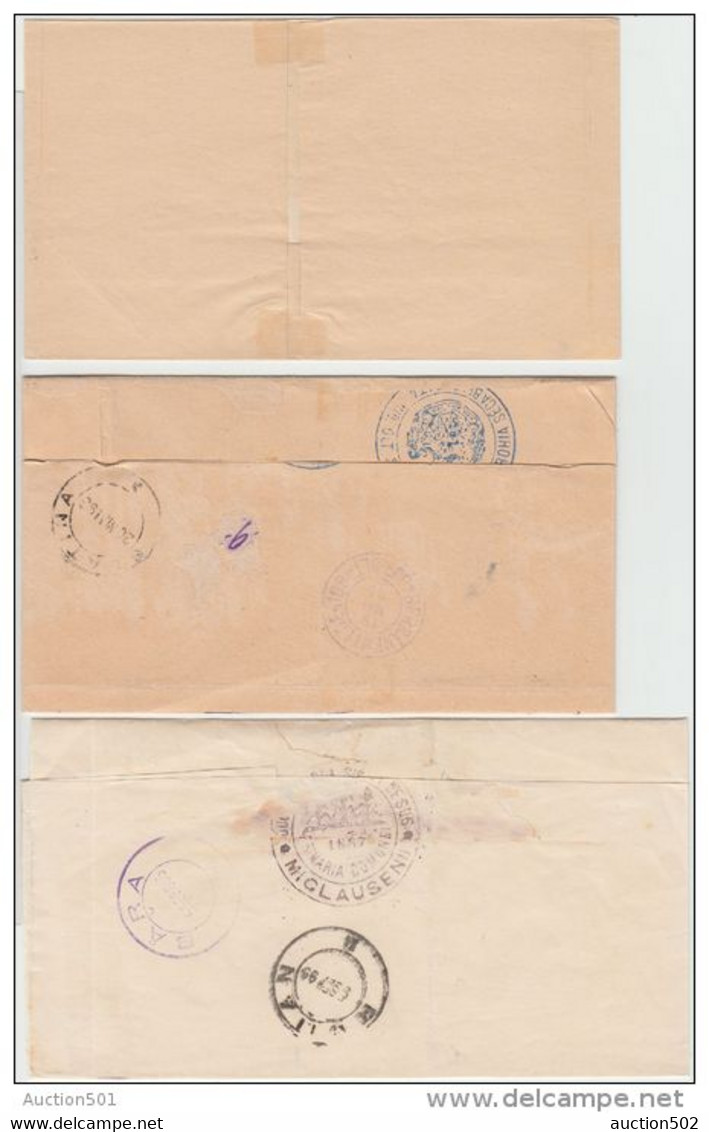 24184 Trio Of Covers: SAMARA 1894, SEACA 1895, MICLAUSENI 1895 Fine Cancel Strikes - Franchigia