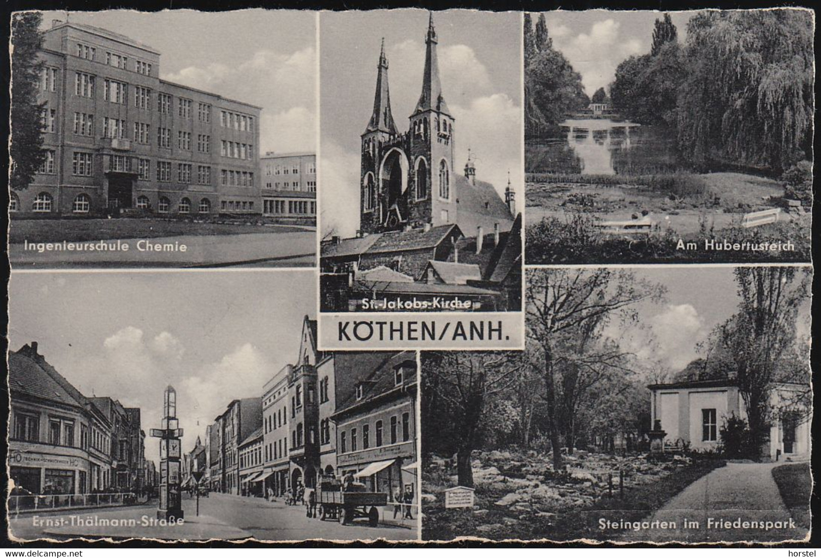 D-06366 Köthen (Anhalt) - Alte Ansichten - Ernst-Thälmann-Straße - Fachschule Für Chemie - Nice Stamp - Köthen (Anhalt)