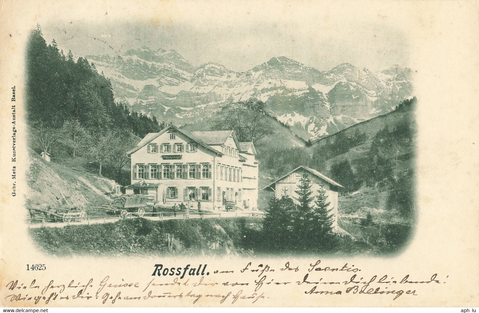 86D/3: Bahnpost Appenzell-Winkeln, Stabstempel Urnäsch (BP1120) - Chemins De Fer