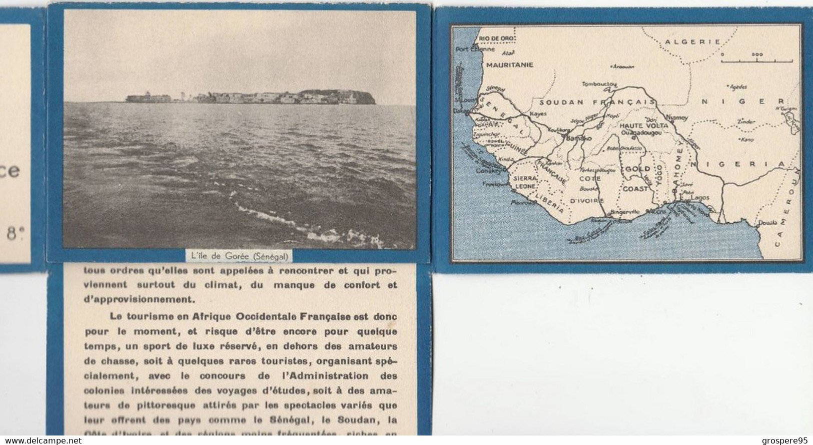 AFRIQUE OCCIDENTALE FRANCAISE GUINEE MAURITANIE SENEGAL DEPLIANT 9X13CM RARE - Toeristische Brochures