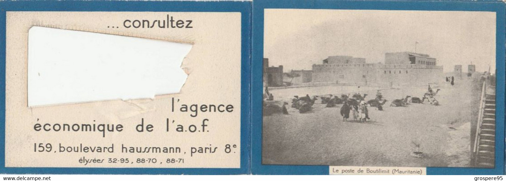 AFRIQUE OCCIDENTALE FRANCAISE GUINEE MAURITANIE SENEGAL DEPLIANT 9X13CM RARE - Dépliants Touristiques