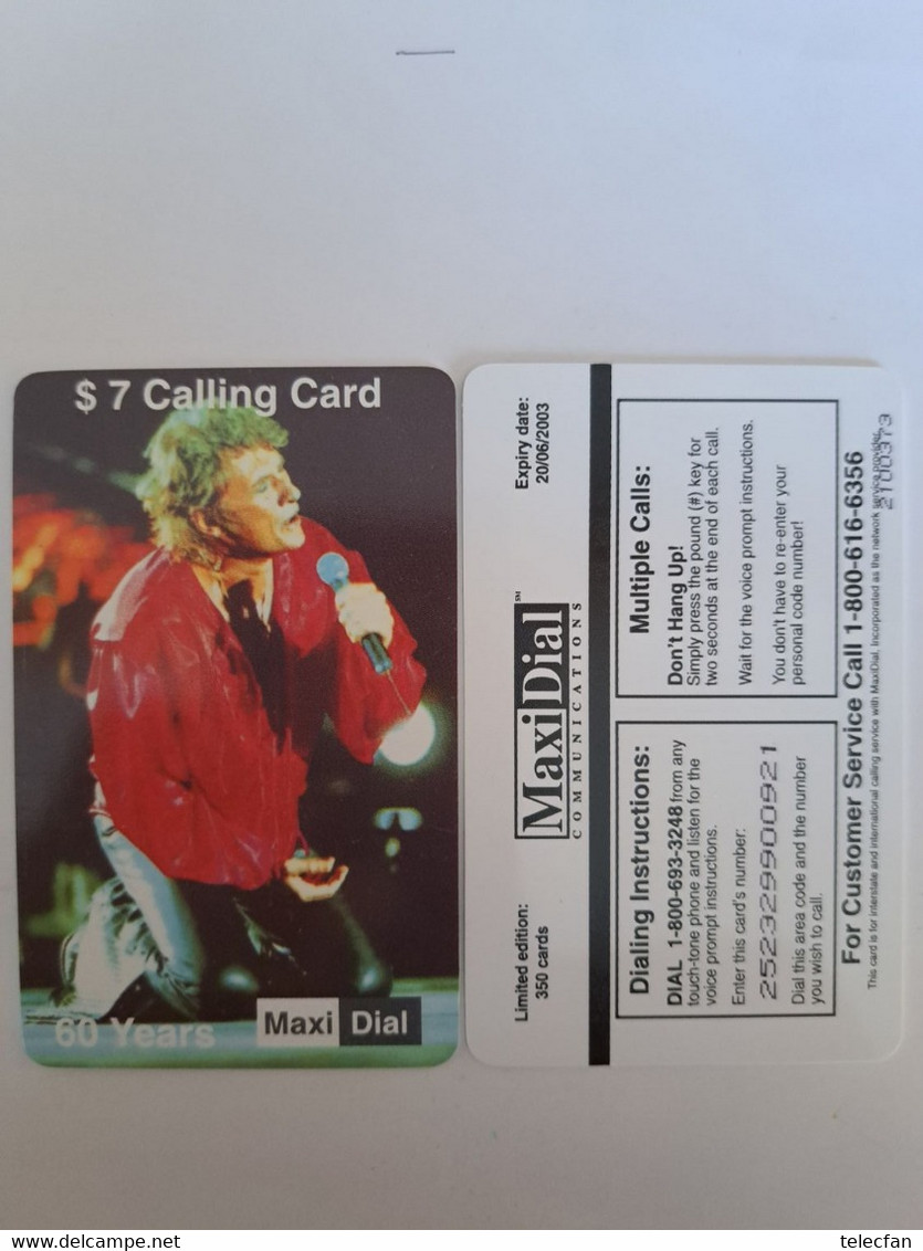 USA PREPAID MAXIDIAL JOHNNY HALLYDAY 350 EX - Musique