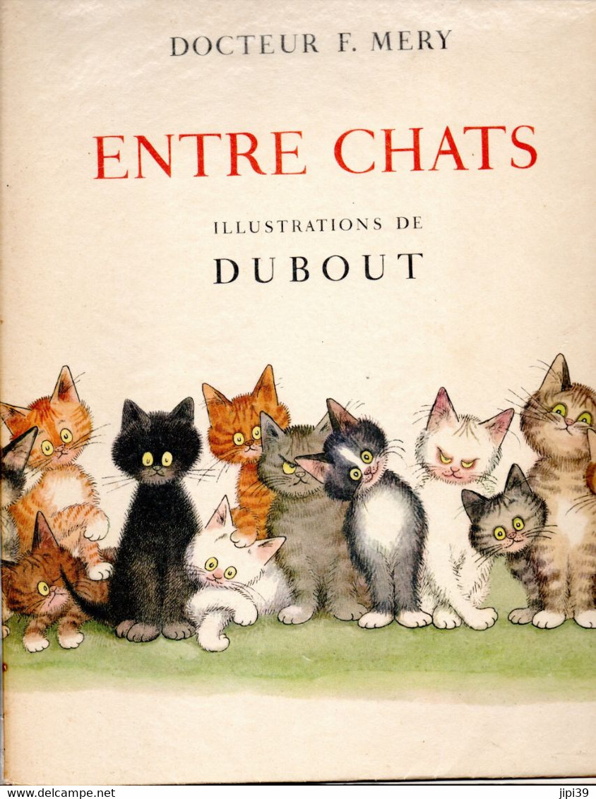 Bradé Et PORT R2 OFFERT !   :   Entre Chats  Du Dr F. Mery  Illustrations De DUBOUT - Originele Tekeningen