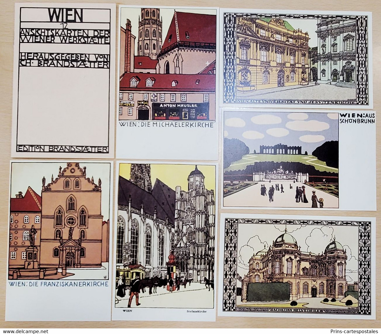 12 Cartes Wiener Werkstaette Brandstatter Edition + Fascicule - Tirage Moderne 1983 - Wiener Werkstätten