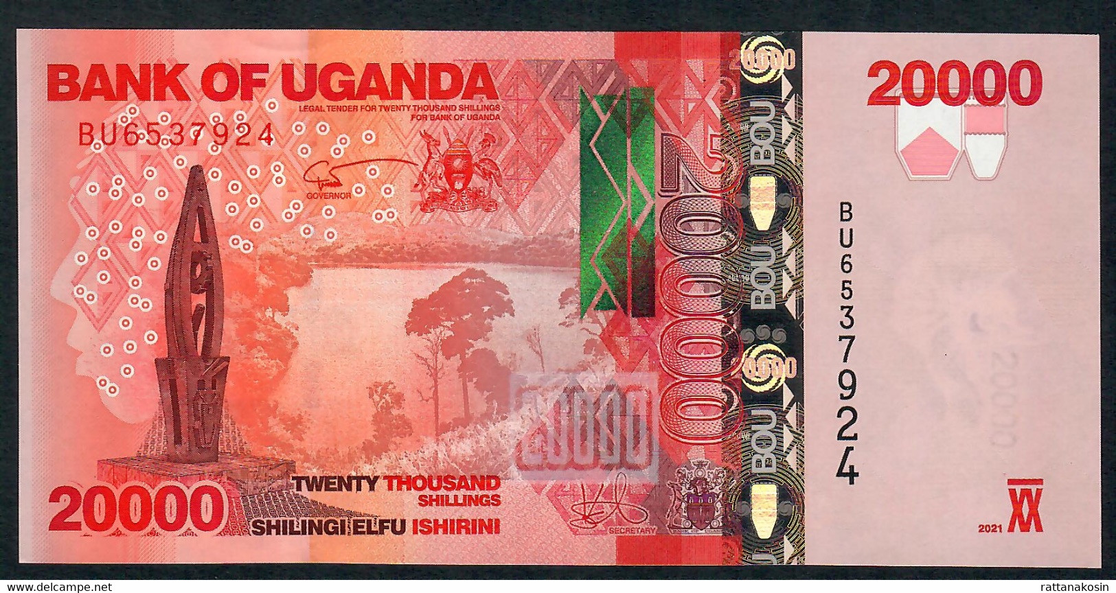 UGANDA P53f 20000  Or 20.000 SHILLINGS 2021 #BU     UNC. - Ouganda