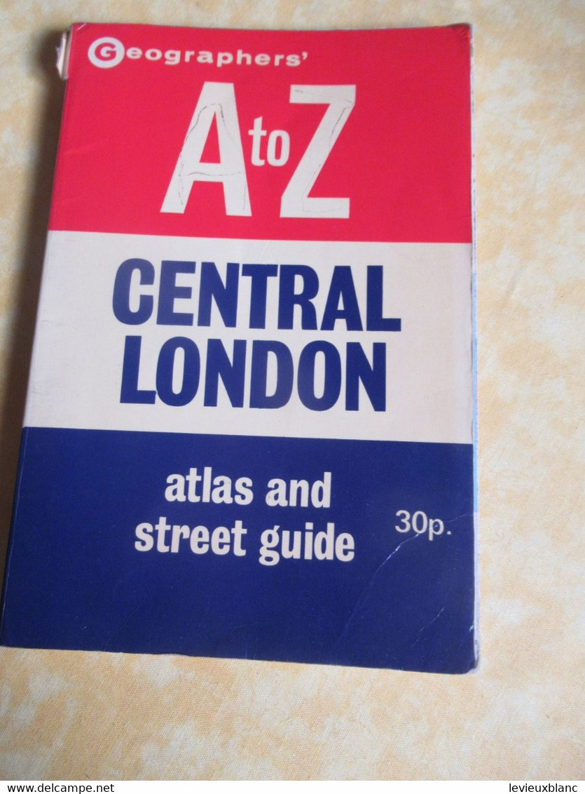 Atlas And Guide/ Geographers's  A  To Z /CENTRAL LONDON/ Guide Et Atlas/Vers 1970-1980            PGC499 - Callejero