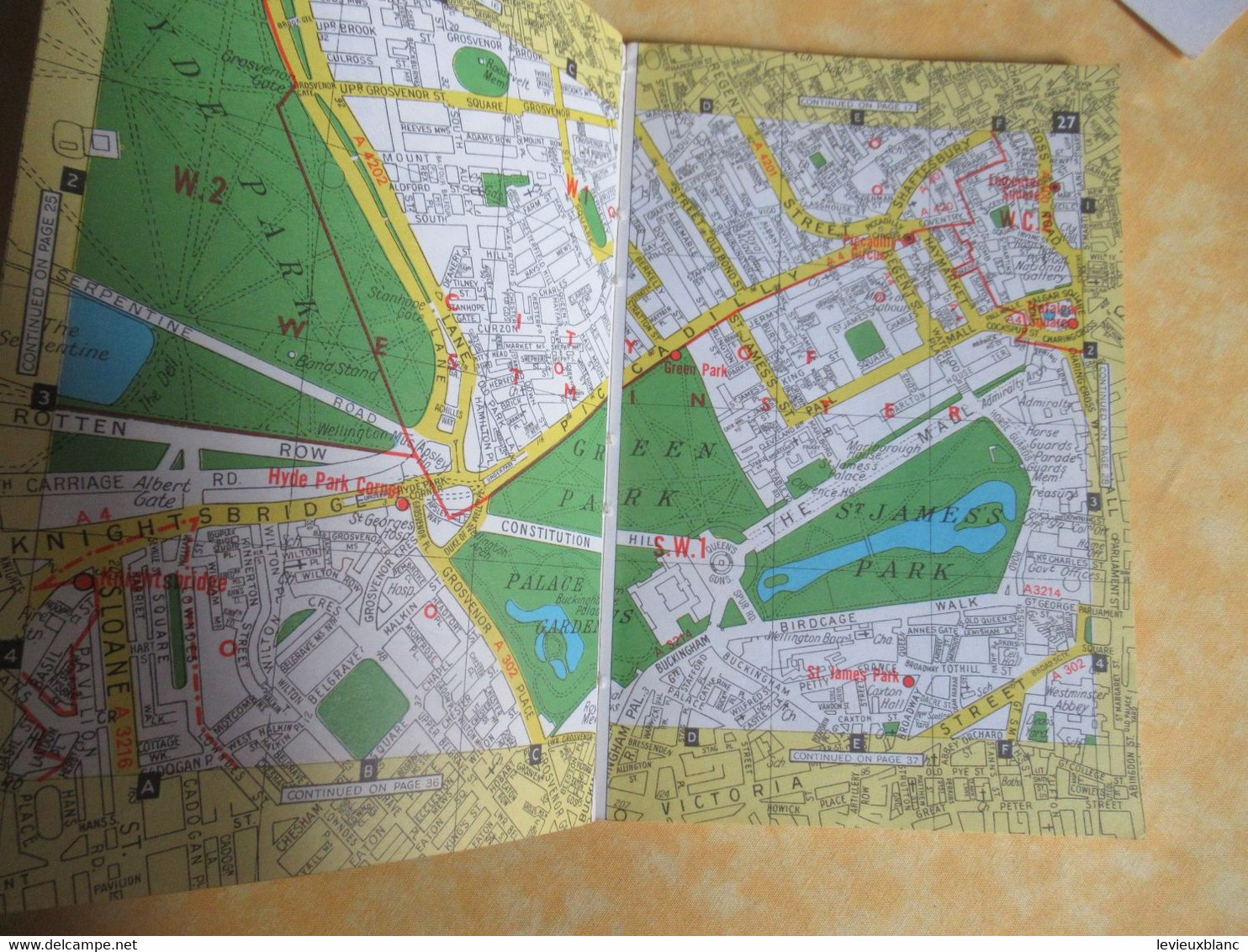 Atlas And Guide/ Geographers's  A  To Z /CENTRAL LONDON/ Guide Et Atlas/Vers 1970-1980            PGC499 - Callejero