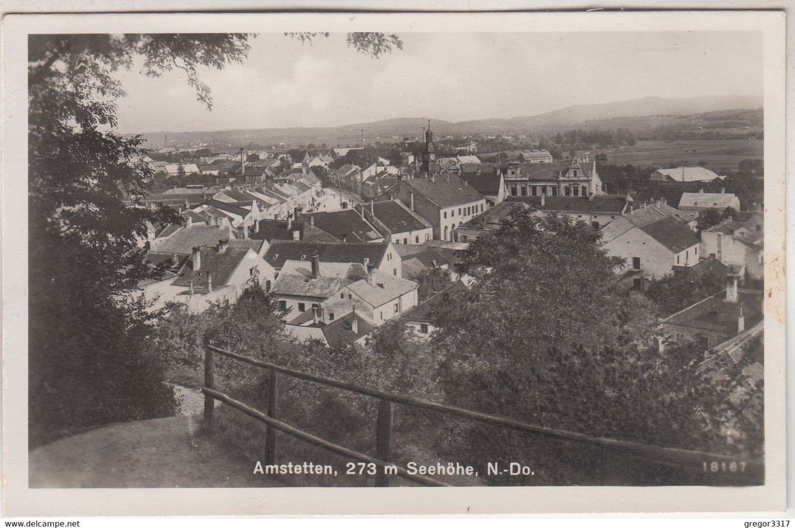 C4143) AMSTETTEN - Niederdonau - Blick über Geländer Auf Häuser ALT 1944 - Amstetten