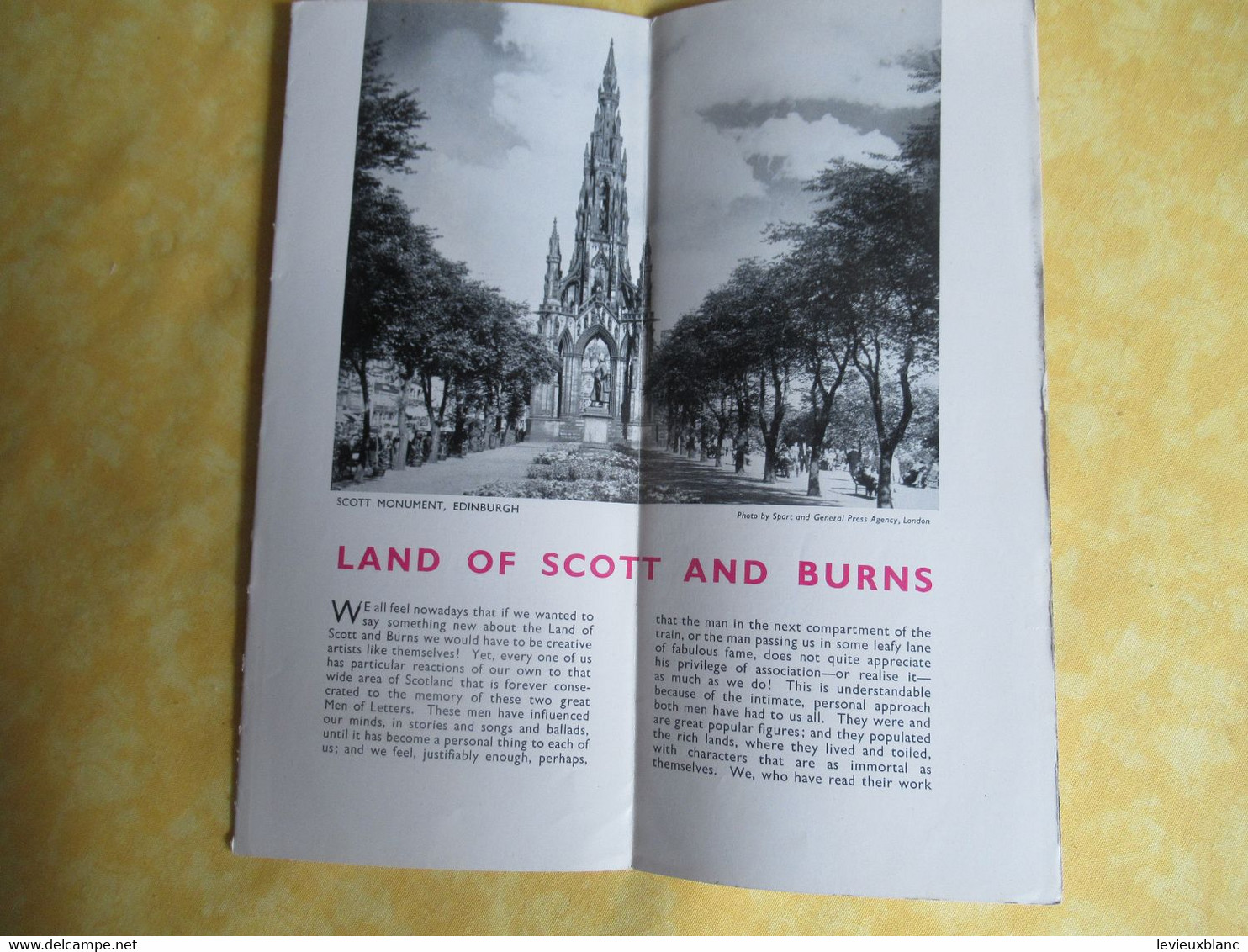 " The Land Of SCOTT & BURNS "/ British Railways/ Mc Corquodale & Co/ Glasgow/1950           PGC500 - Dépliants Touristiques