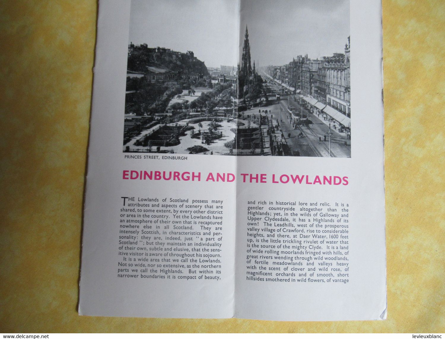 " EDINBURGH And THE LOWLANDS "/ British Railways/ Mc Corquodale & Co/ Glasgow/1950           PGC501 - Dépliants Touristiques