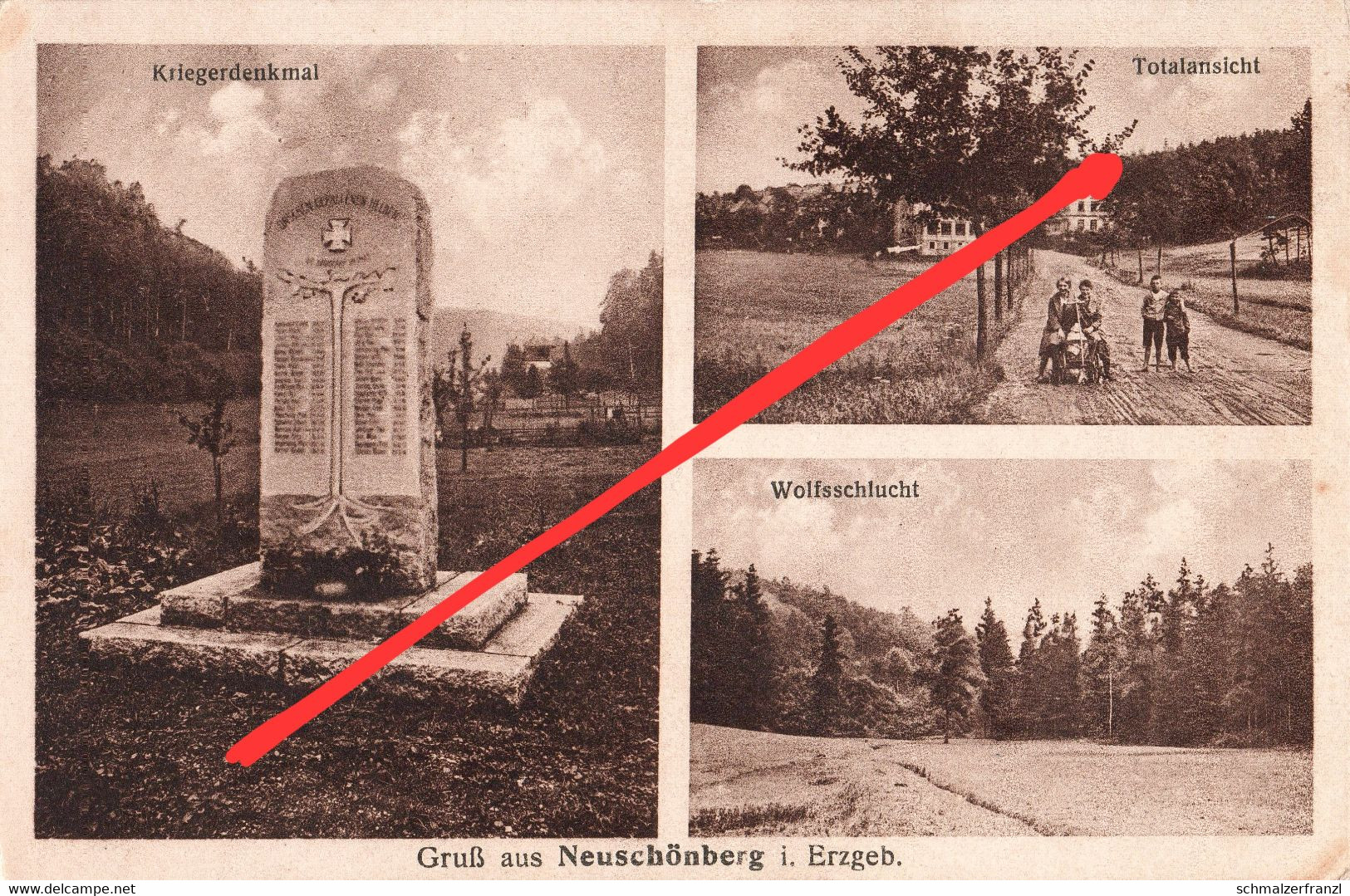 AK Nieder Neuschönberg Niederneuschönberg Erzgebirge A Olbernhau Oberneuschönberg Kleinneuschönberg Hallbach Pfaffroda - Olbernhau