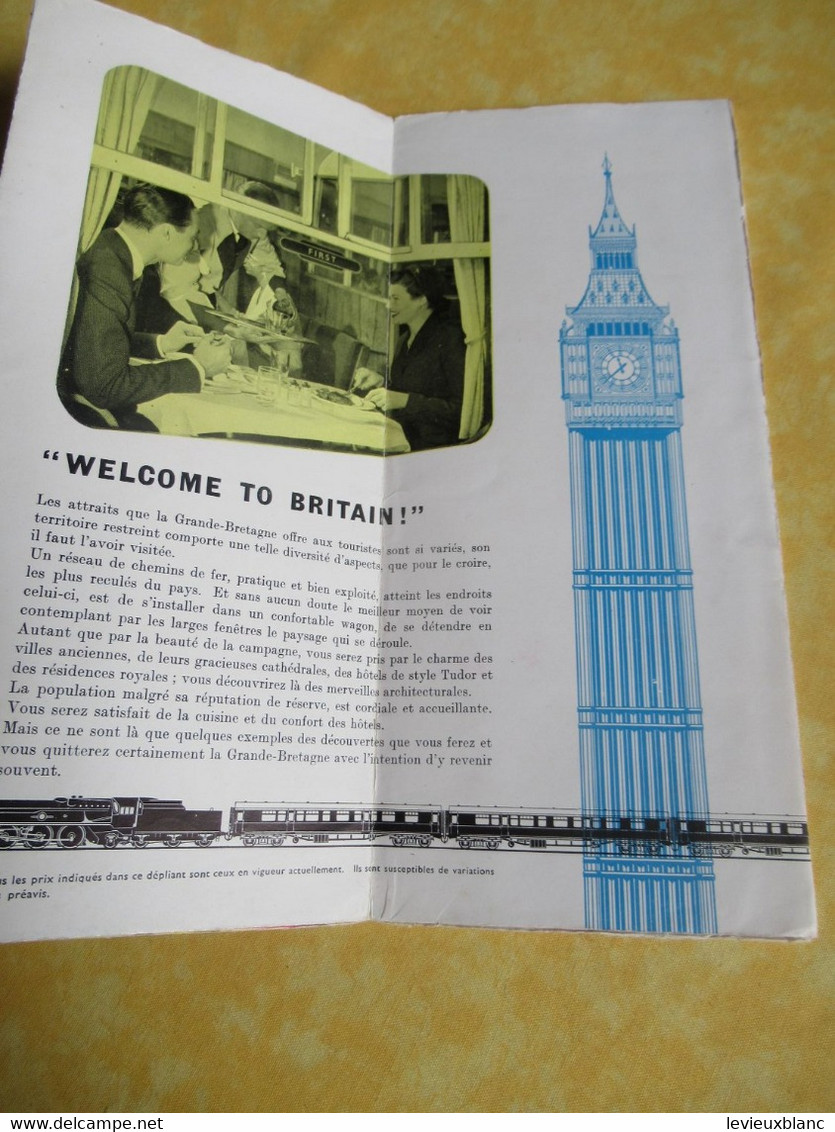 " LA GRANDE BRETAGNE Par Train Et Bateau "/ British Railways/ Jess Broad& Co/ Manchester/vers 1950-1960           PGC505 - Dépliants Touristiques