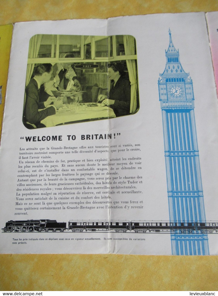 " LA GRANDE BRETAGNE par Train et Bateau "/ British Railways/ Jess Broad& Co/ Manchester/vers 1950-1960           PGC505