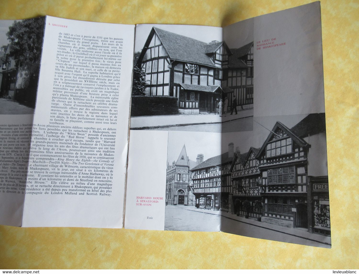 " Le PAYS De SHAKESPEARE "/ Stratford Sur Avon/British Railways/ Chemins De Fer Britanniques/vers 1950-1960       PGC502 - Tourism Brochures