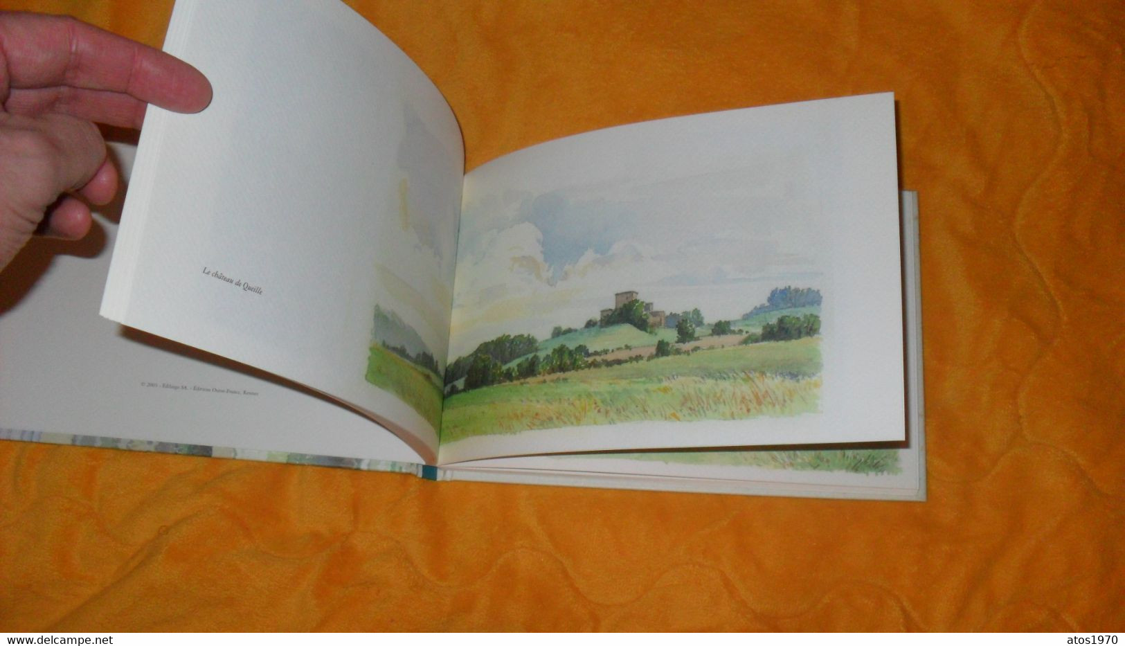 LIVRE LE PAYS CATHARE EN AQUARELLES ALAIN VIGNERON DE 2003