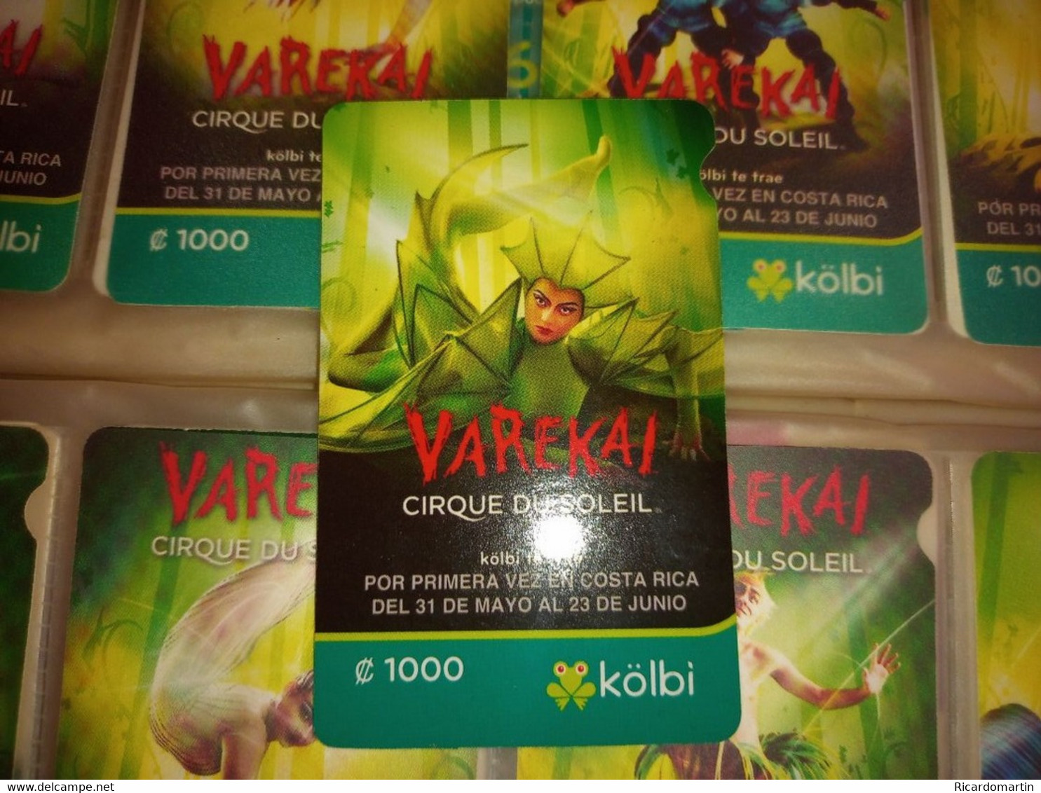 COSTA RICA, CENTRAL AMÉRICA, 9 DIFFERENT CIRQUE DU SOLEIL PHONECARDS - Costa Rica