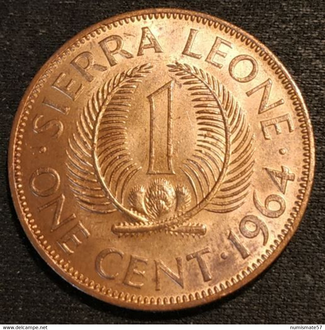 SIERRA LEONE - 1 CENT 1964 - KM 17 - SIR MILTON MARGAI - Sierra Leone