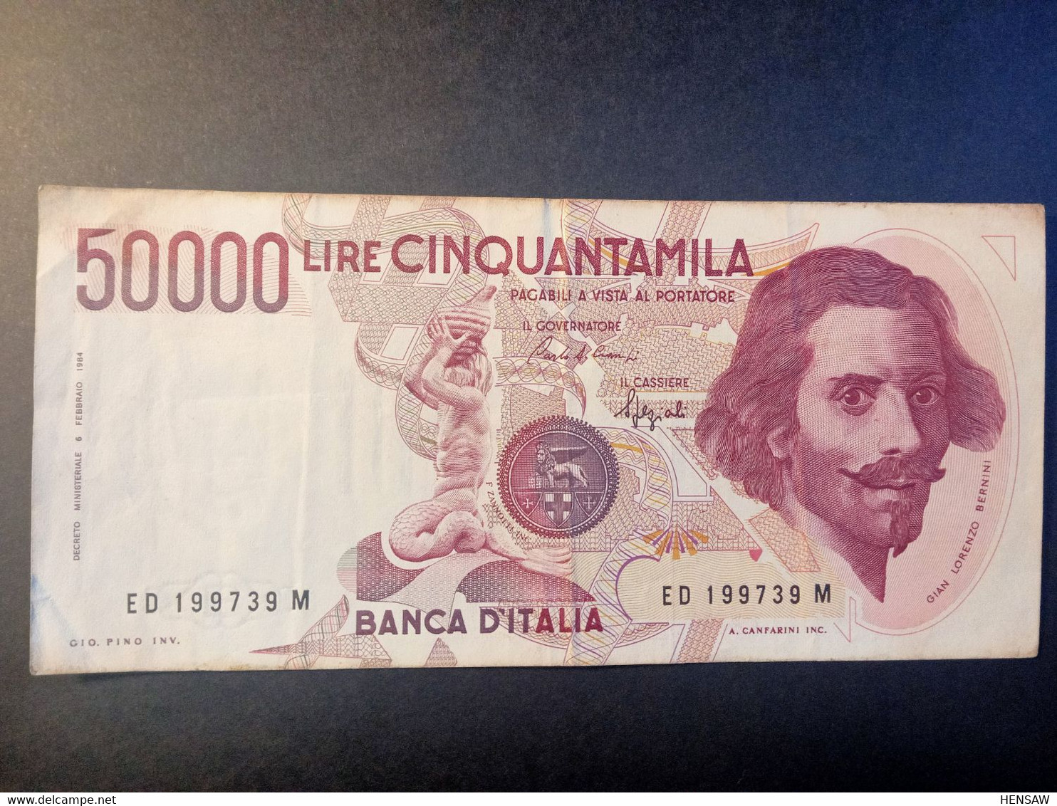 ITALIA 50000 LIRE 1984 P 113c USADO USED - A Identificar