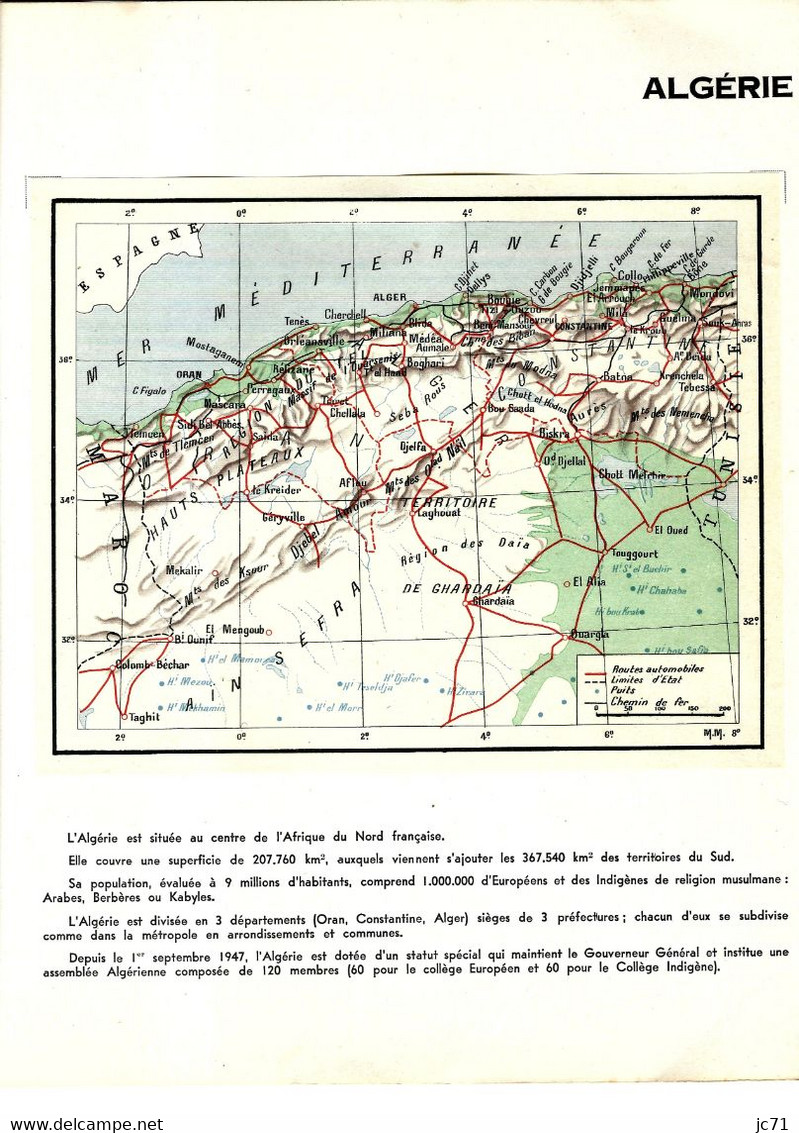 3 Collections-Algérie 1924/1958 Maroc 1891/1956 Indochine 1889/1944-Scan/listing- Neuf Et Oblitéré-Sur Feuille D'album - Collezioni