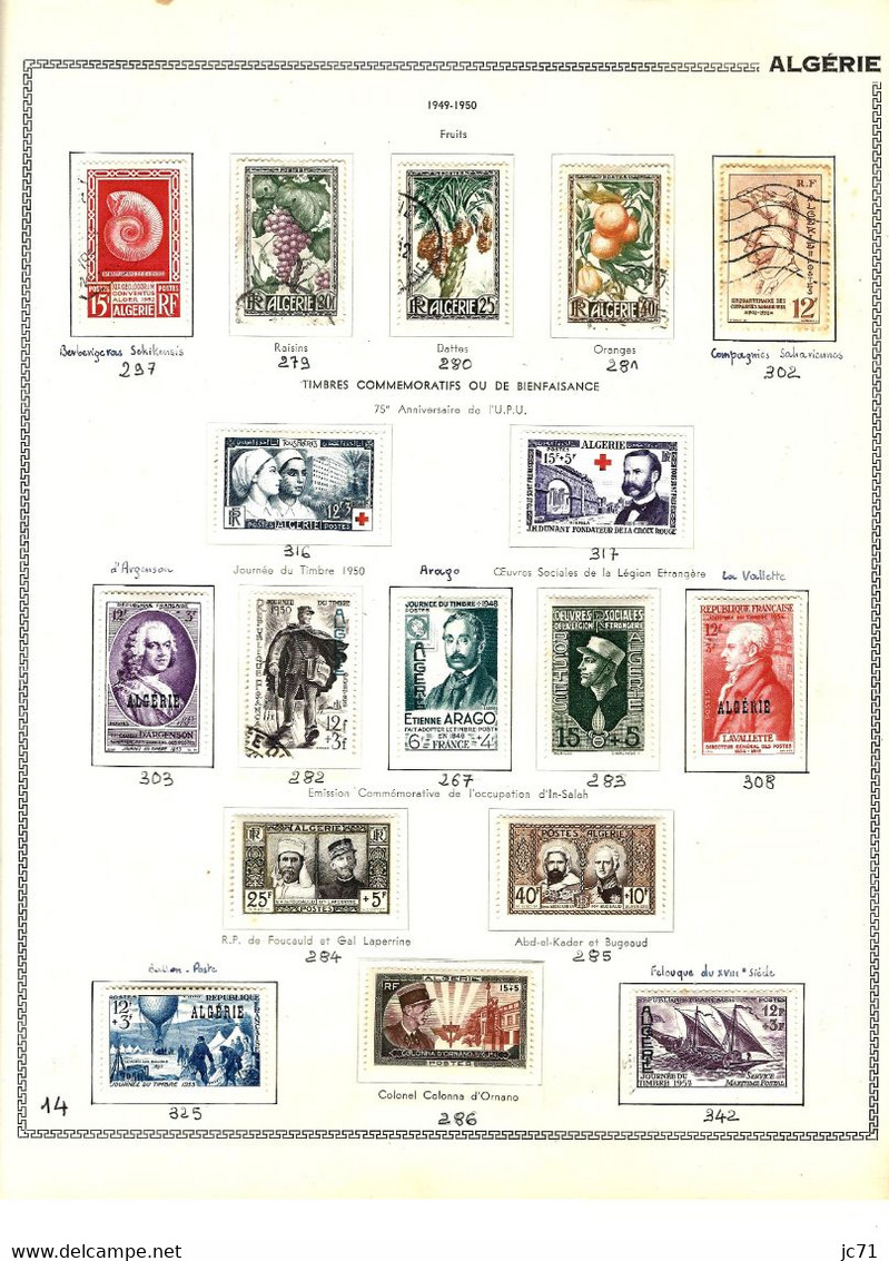 3 Collections-Algérie 1924/1958 Maroc 1891/1956 Indochine 1889/1944-Scan/listing- Neuf et oblitéré-Sur feuille d'album