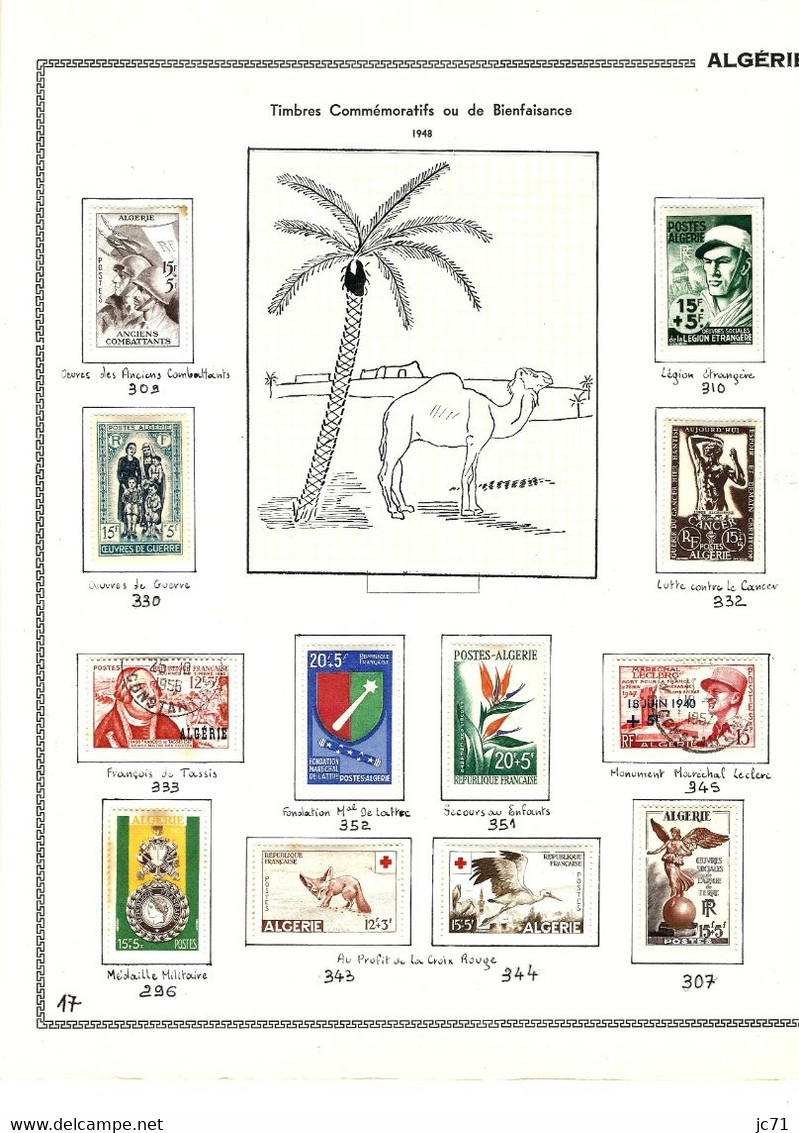 3 Collections-Algérie 1924/1958 Maroc 1891/1956 Indochine 1889/1944-Scan/listing- Neuf et oblitéré-Sur feuille d'album