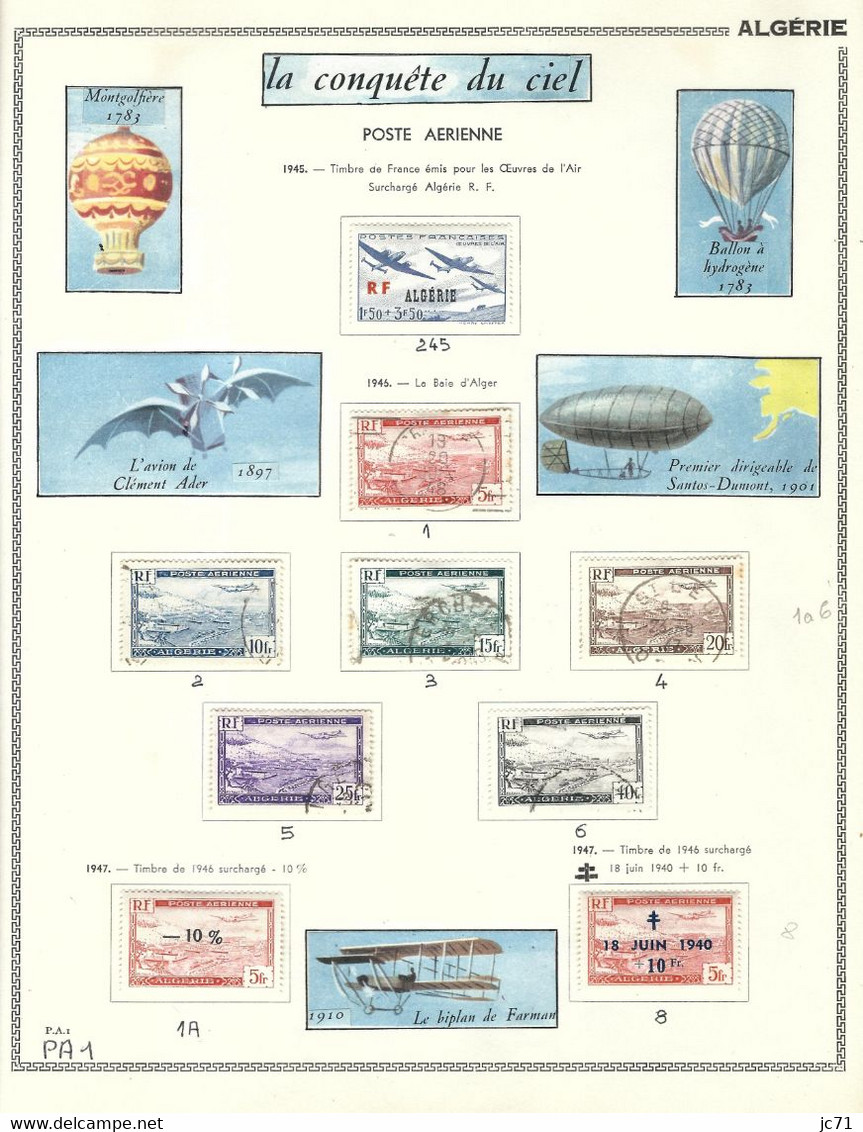 3 Collections-Algérie 1924/1958 Maroc 1891/1956 Indochine 1889/1944-Scan/listing- Neuf et oblitéré-Sur feuille d'album