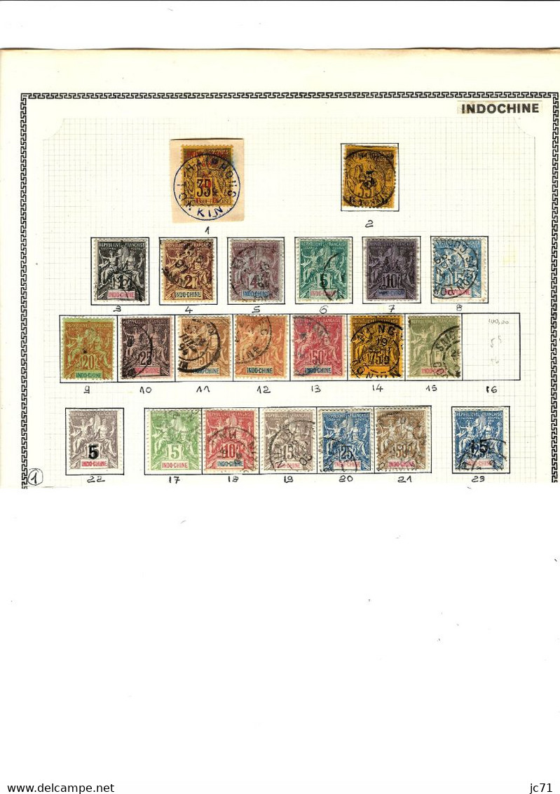 3 Collections-Algérie 1924/1958 Maroc 1891/1956 Indochine 1889/1944-Scan/listing- Neuf et oblitéré-Sur feuille d'album