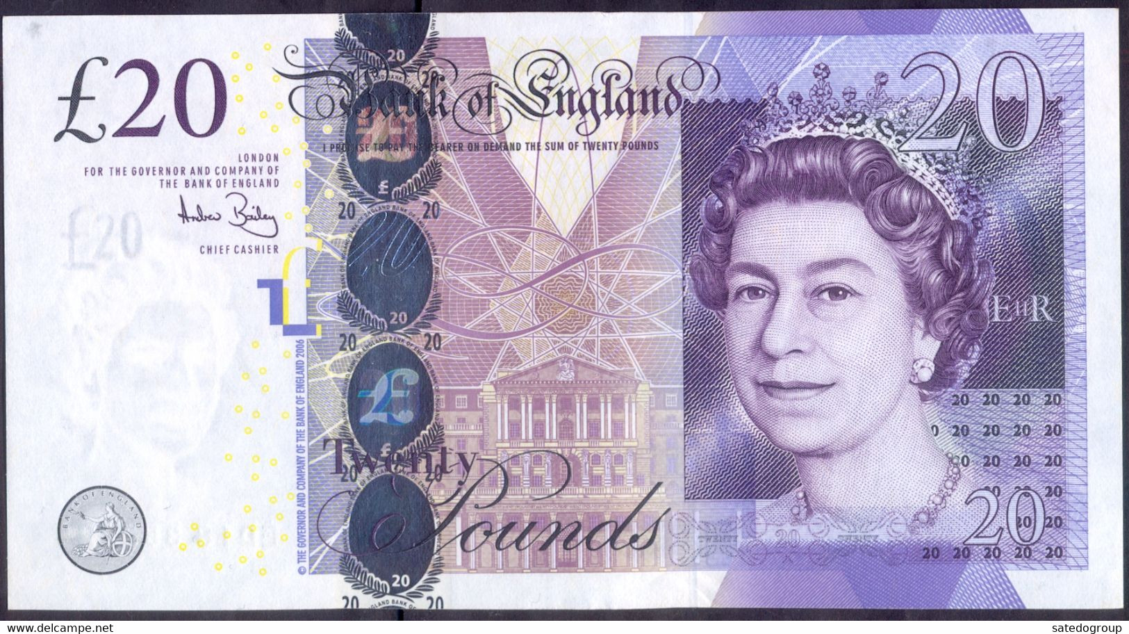 UK Great Britain 20 Pounds 2006 UNC P- 392a - 20 Pounds