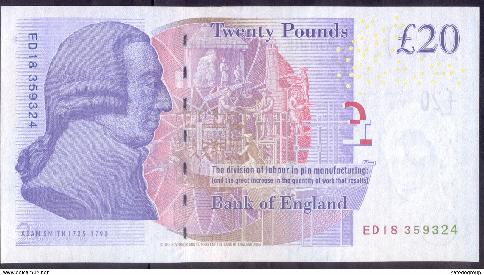 UK Great Britain 20 Pounds 2006 UNC P- 392a - 20 Pounds