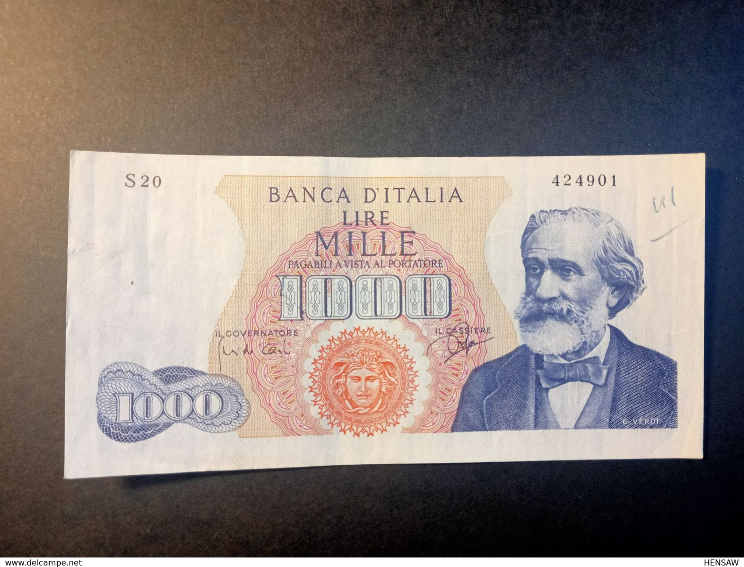 ITALIA 1000 LIRE 1963 P 96b USADO USED - A Identifier