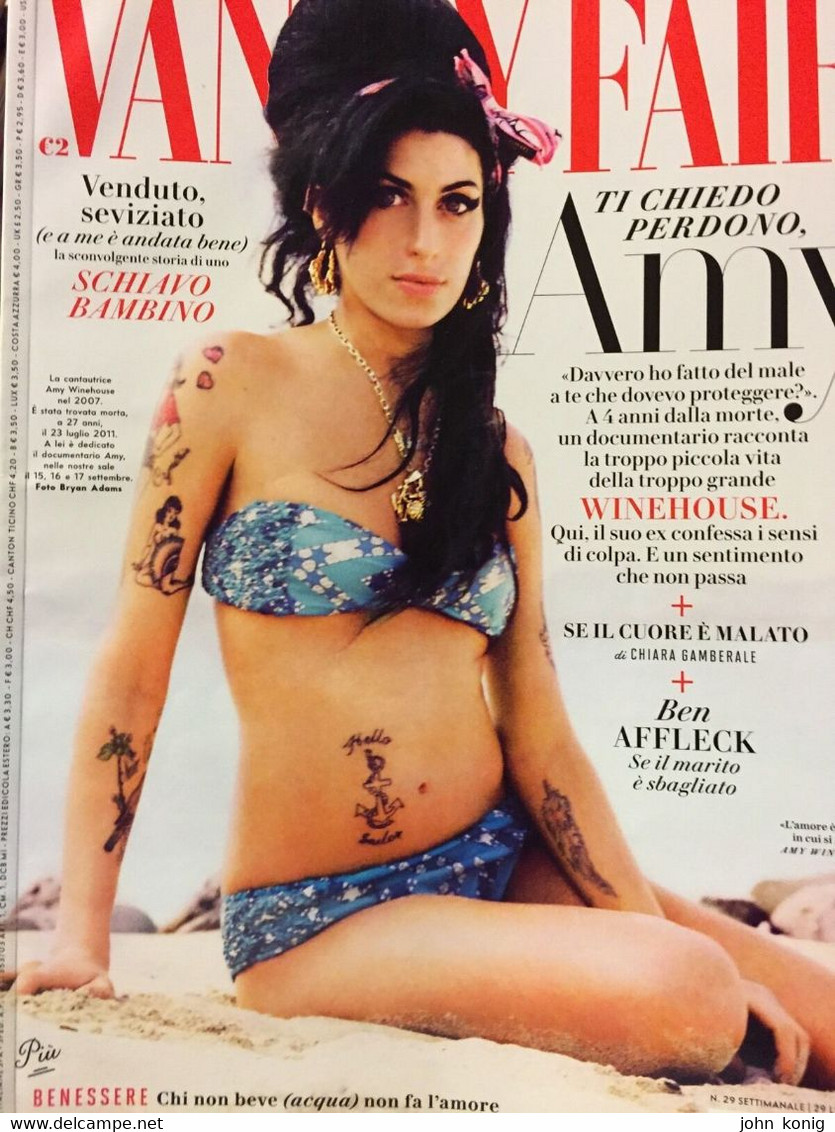 VANITY FAIR 29-2015 AMY WINEHOUSE Ben Afflek LUDIVINE SAGNIER Pirlo Calvani - Fashion