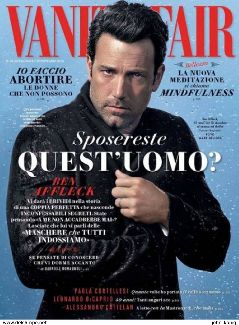 Ben Affleck, Vanity Fair 19 November 2014 - Fashion