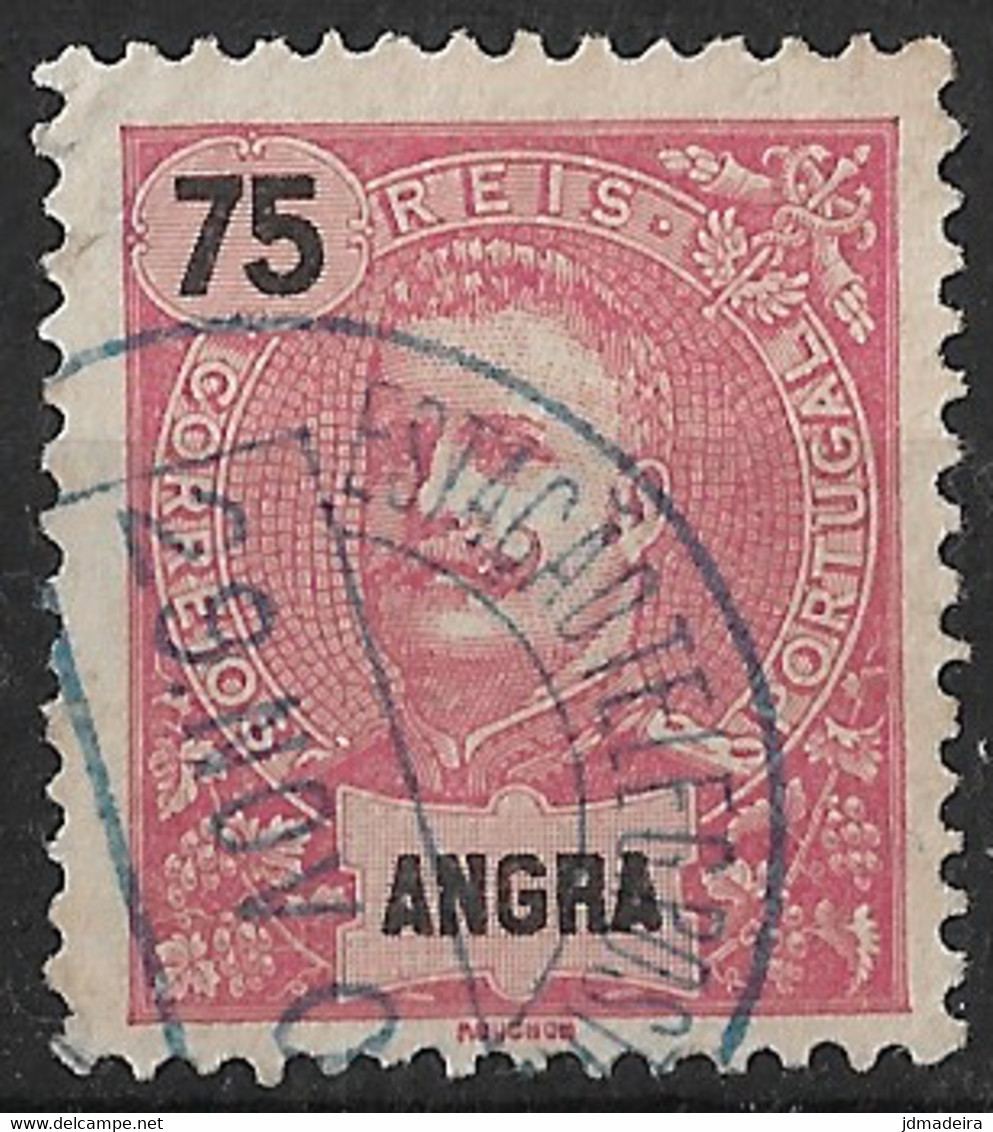 Angra – 1897 King Carlos 75 Réis Used Stamp - Angra