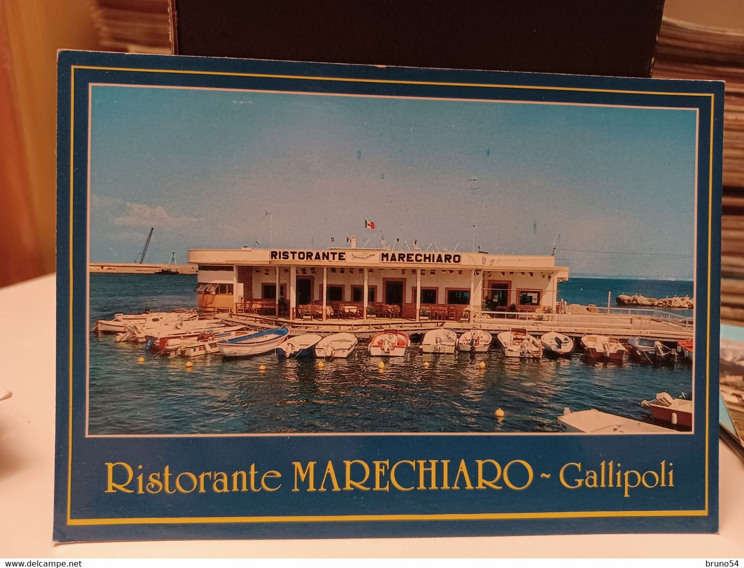 Cartolina Gallipoli Prov Lecce Ristorante Marechiaro Barche,lungomare Marconi - Lecce
