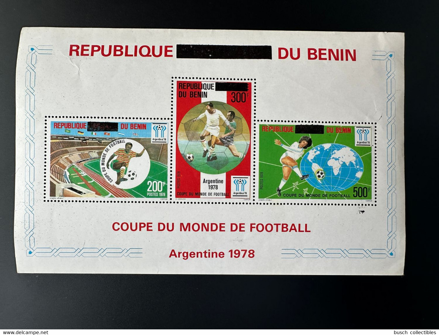 Bénin 2009 / 2010 Mi. Bl. 62 Coupe Du Monde Football Argentine Argentina FIFA World Cup Surchargé Overprint Block MNH** - Benin - Dahomey (1960-...)