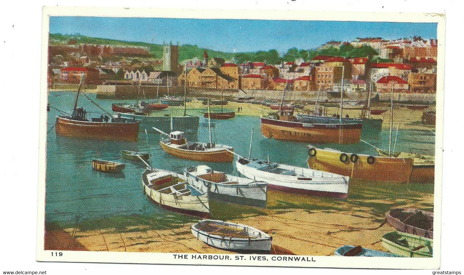 Postcard St.ives The Harbour Unused Cornwall - St.Ives