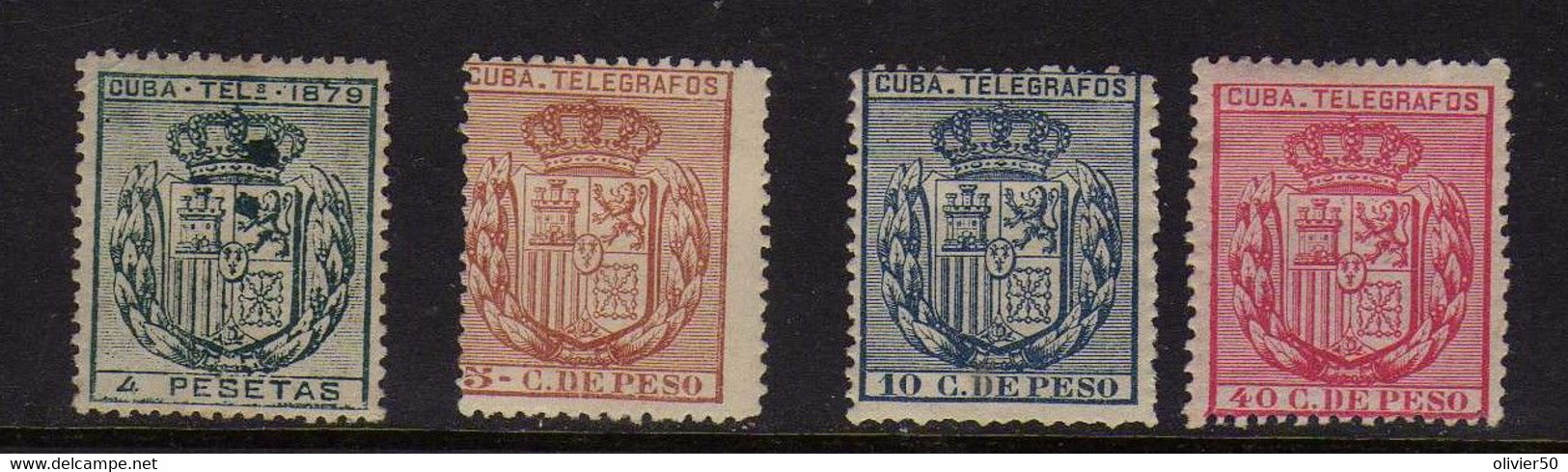 Cuba  - Timbres Telegraphe -  Neufs* - MH - Telegraphenmarken