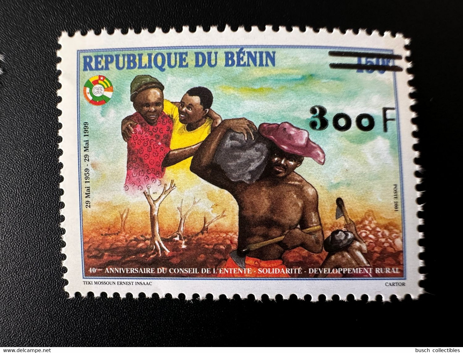 Bénin 2002 Mi. 1342 Joint Issue émission Commune 40ème Anniversaire Conseil De L'Entente Surchargé Overprint MNH** - Benin – Dahomey (1960-...)