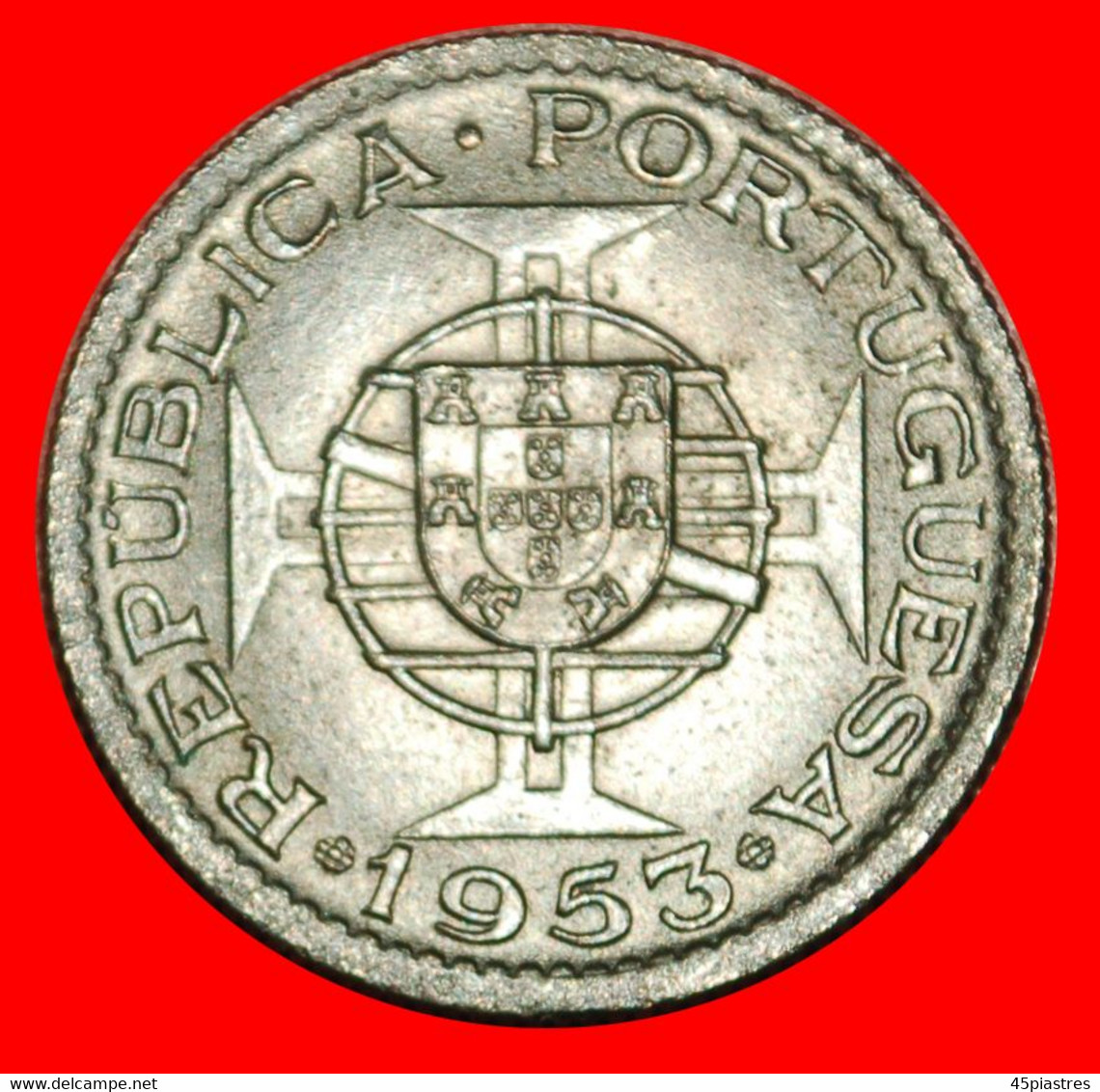 * PORTUGAL (1953-1967): CAPE VERDE ★ 2.50 ESCUDOS 1953 RARE SHIP! UNC MINT LUSTRE! LOW START ★ NO RESERVE! - Kaapverdische Eilanden