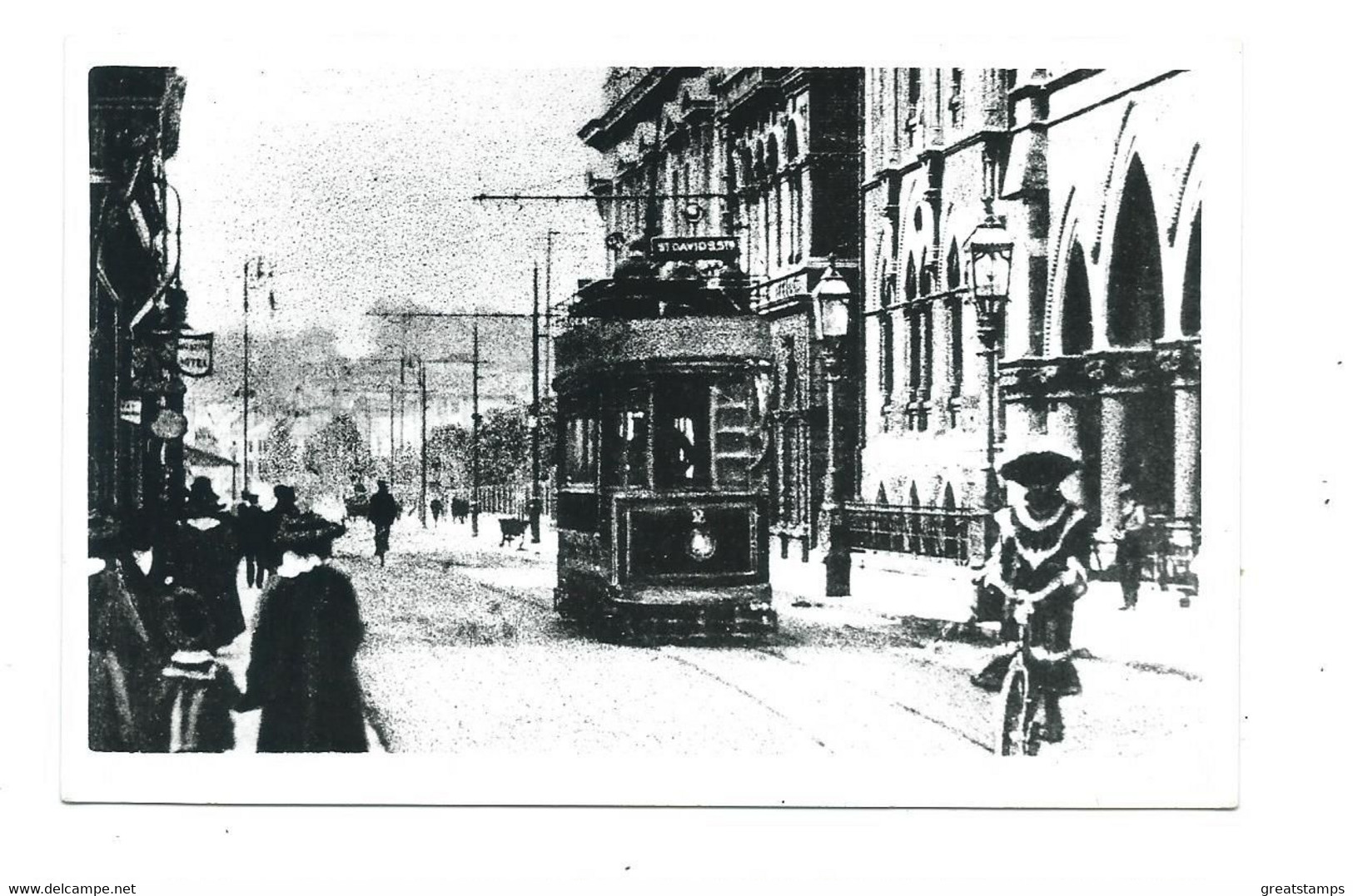 Postcard Reprint Photograph Exeter  Tram Car No 2 - Exeter