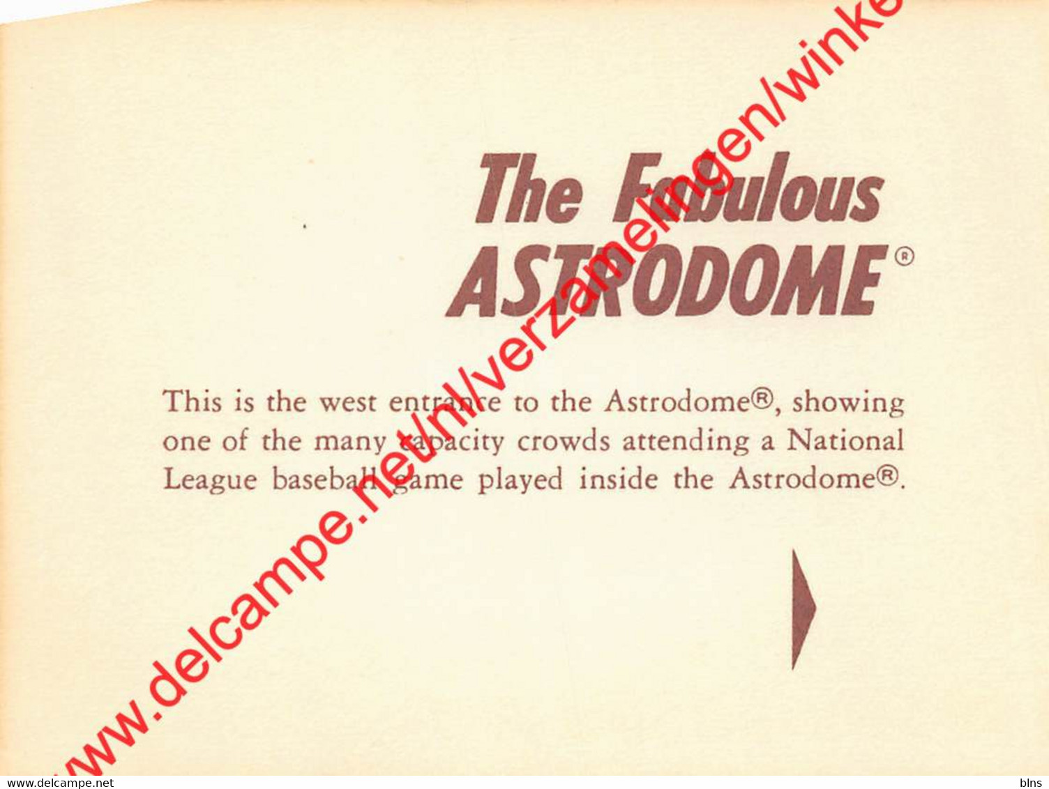 Trading Card 9,5x7cm - Astrodome Houston - Texas - United States USA - Houston