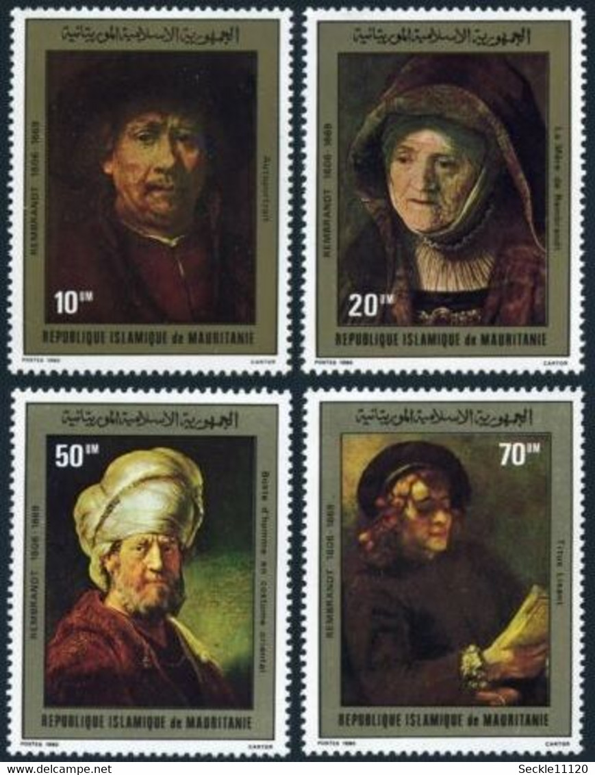 Mauritanie Mauritania - 1980 - 454 / 457 - Rembrandt - Oblitéré - Mauritanie (1960-...)