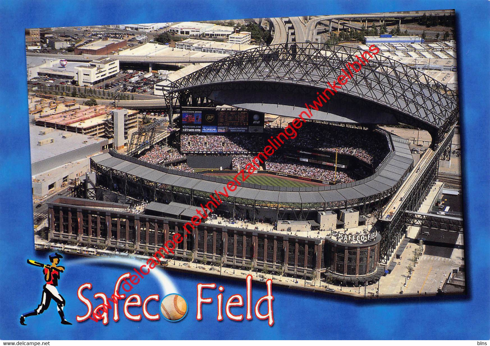 Seattle - Safeco Field With Seattle Skyline - Washington - United States USA - Seattle