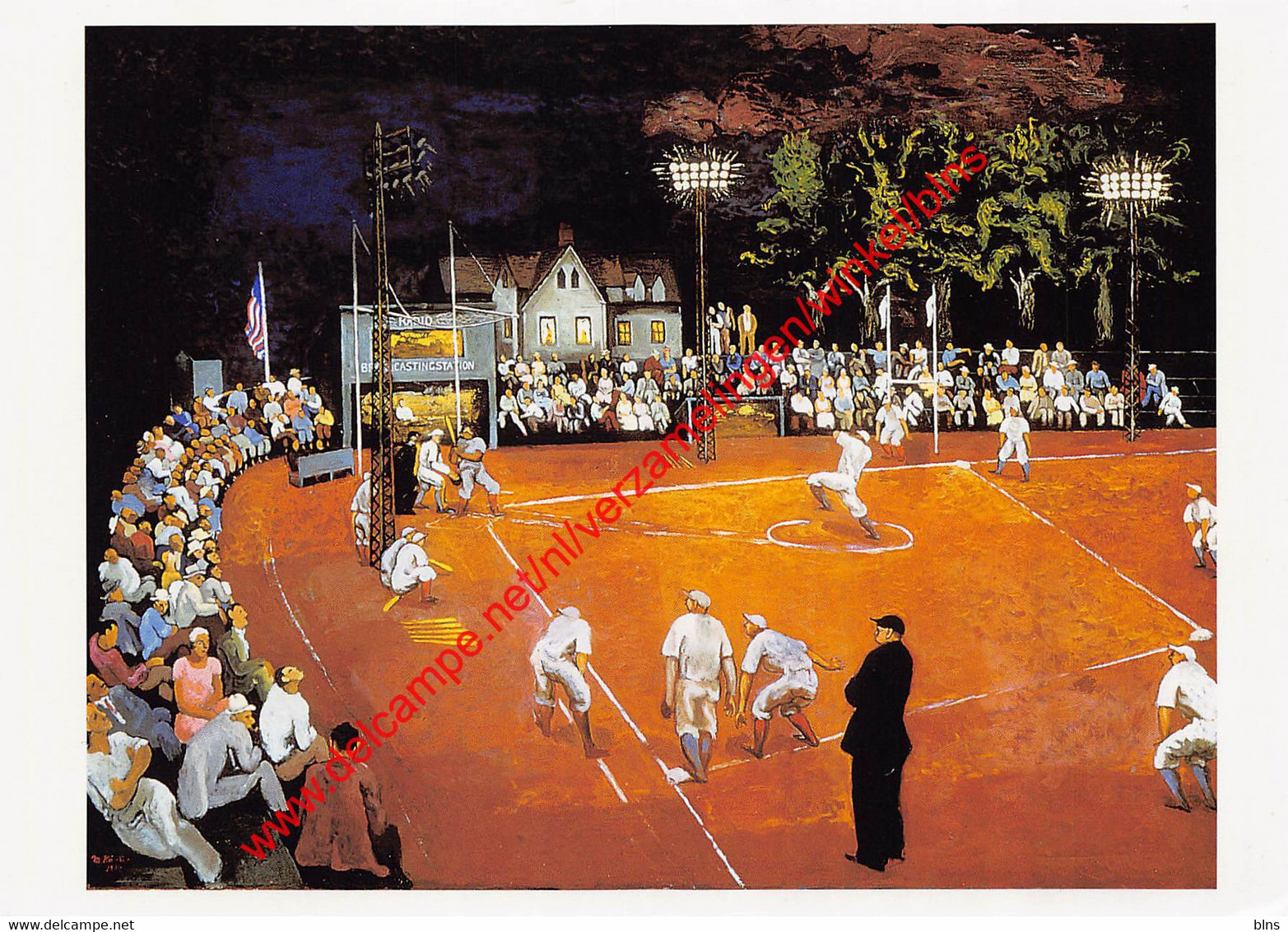 Baseball At Night - 1934 - Morris Kantor - Smithsonian - Honkbal