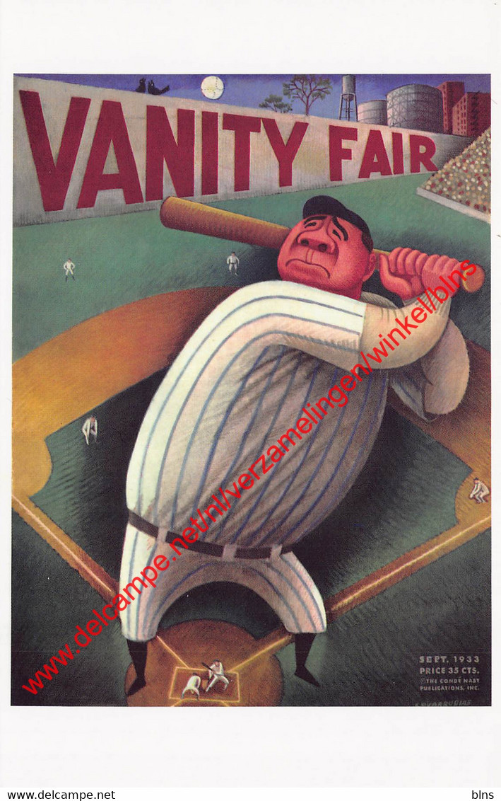 Babe Ruth - Vanity Fair 1933 - Miguel Covarrubias - The Babe - Baseball - Baseball