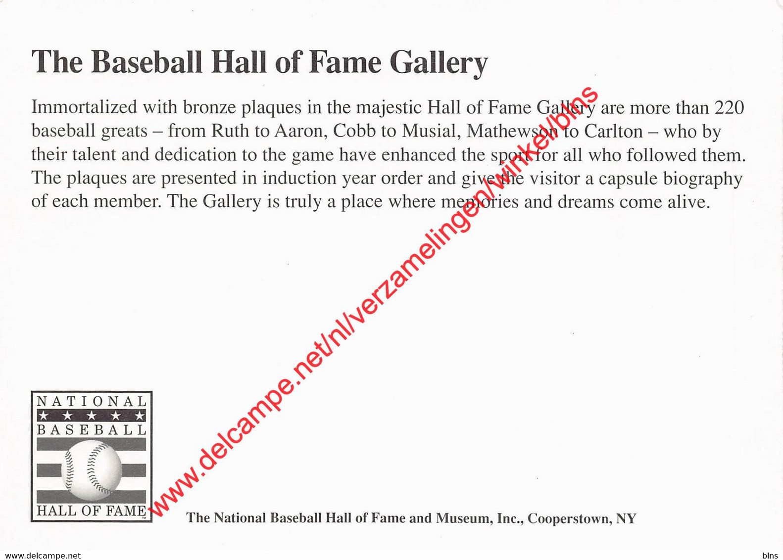 Babe Ruth - The National Baseball Hall Of Fame And Museum - Cooperstown New York - Honkbal