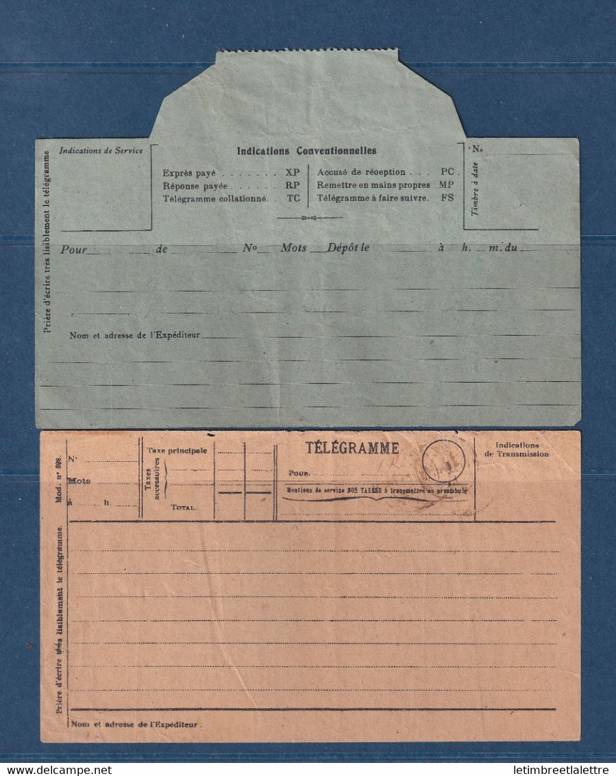 ⭐ France - Télégramme - Poste Enfantine ⭐ - Telegraphie Und Telefon